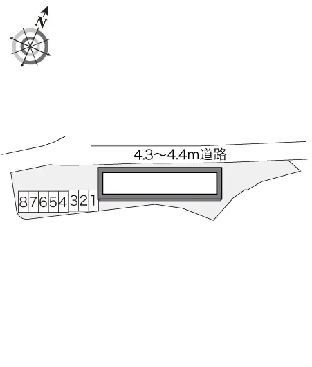 ★手数料０円★広島市安佐南区緑井３丁目 月極駐車場